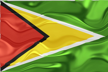 Flag of Guyana wavy