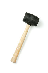 Rubber Mallet isolated on white