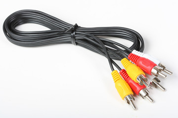 RGB cable isolated on the white background