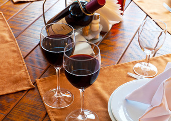 Served restaurant table