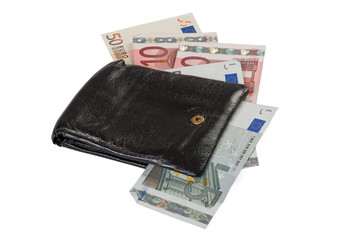 Wallet with euro