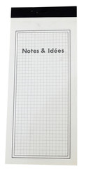 carnet pour notes et idées, fond blanc