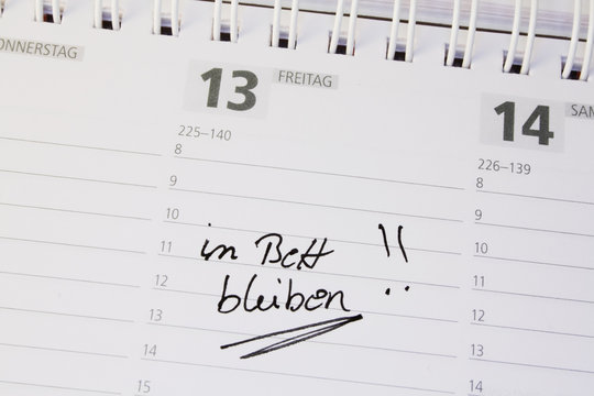 Freitag 13. im Bett bleiben