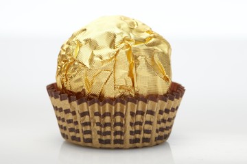 candy in golden foil