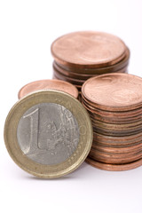 one euro and cents