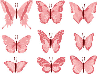 Rosa Schmetterlinge