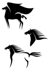 Black horses emblems