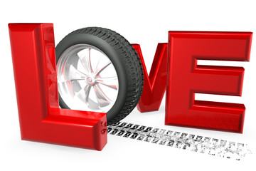 Naklejka premium Love Cars