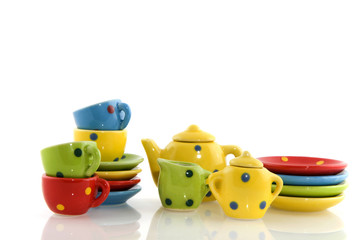 multicolor crockery