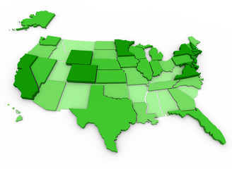 Fototapeta premium Per Capita Income - United States Map