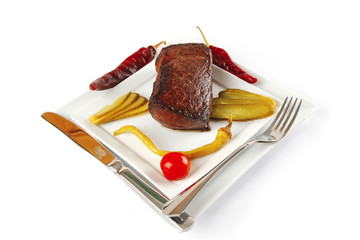 beef chunk with peppers