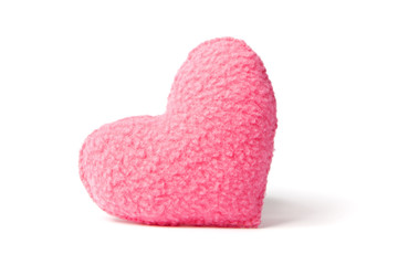 Pink fleece heart