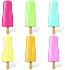 Ghiaccioli 6 Gusti-Ice Crem 6 Flavours-Glaçons 6 Couleurs