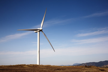 Windmill turbines generating clean electric power