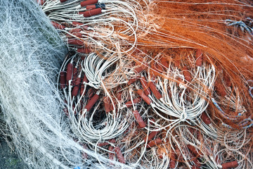 Fishing nets background