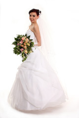 Braut mit Strauß