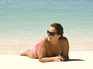 Mature Woman in the Beach