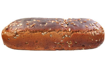 black bread with sunflower seeds