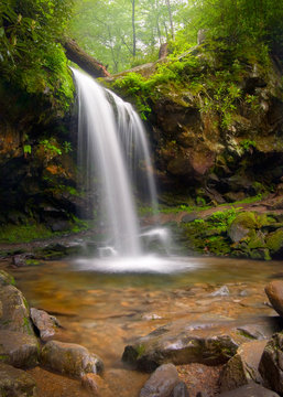 Grotto falls Smoky Mountains waterfalls nature landscape