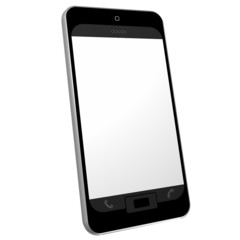 3d Mobile phone isolated on white - obrazy, fototapety, plakaty