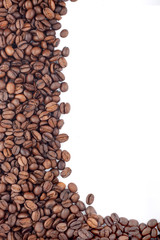 Brown roasted coffee beans