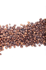 Brown roasted coffee beans