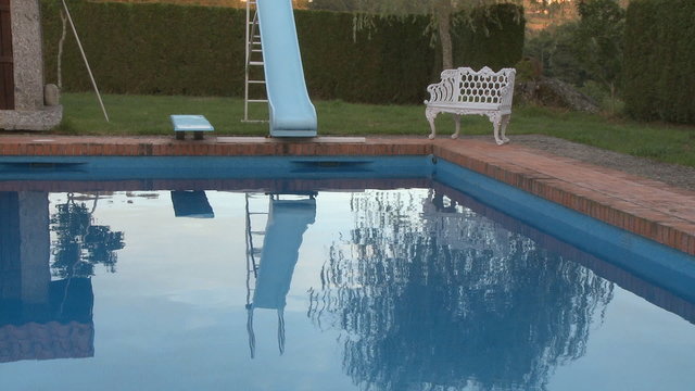 Swimming pool on garden