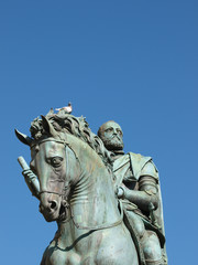 Fototapeta na wymiar Equestrian statue by Giambologna - Florence