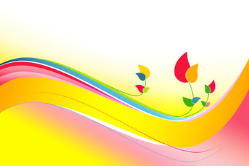 Floral spring abstract background