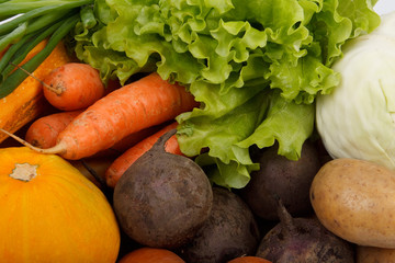 Still-life with fresh vegetables