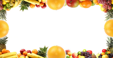 Fruits isolated on white