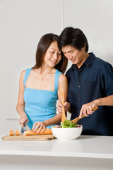 Couple Preparing Meal