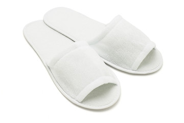 Plain white slippers