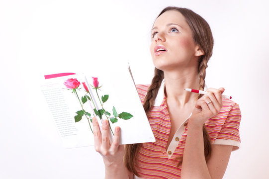 Book reading girl