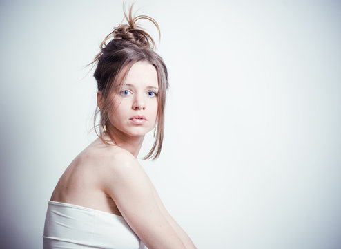 Girl on silver
