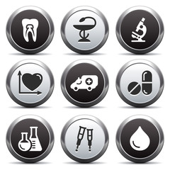 Metal button with icon 12