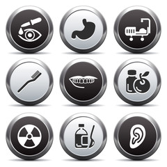 Metal button with icon 15