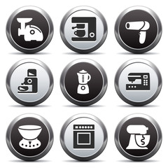 Metal button with icon 19