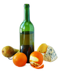 Wine and fruits