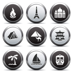 Metal button with icon 22