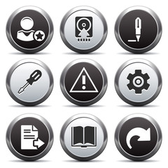 Metal button with icon 6