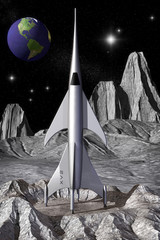 fusée vaisseau spatial vintage