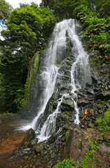 Fototapeta premium Waterfall in Sao Miguel Island - Azores - Portugal - Europe