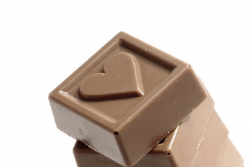Chocolate candy with heart