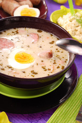 white borscht with horseradish for  easter