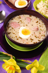 white borscht with horseradish for  easter