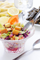 Fresh salad prepared