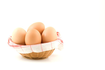 eggs in a wicker basket