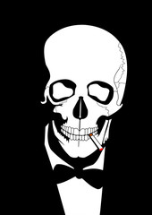 smoking skull