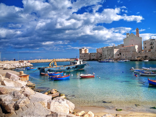 Landscape view of Giovinazzo touristic port. Apulia.